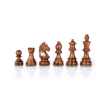 Carica l&#39;immagine nel visualizzatore di Gallery, Pezzi di scacchi Staunton in legno  Altezza del Re 8.5cm