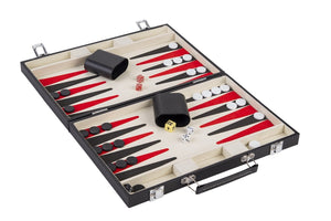 Set Backgammon 15"colore  avorio/nero/rosso