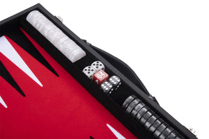 Set Backgammon 18" colore rosso/nero/bianco