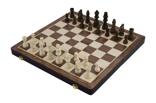 Set Scacchi/backgammon pieghevole legno di frassino  38.5x38,5x5,5 cm