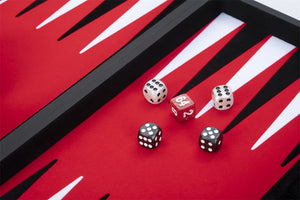 Set Backgammon 15" colore rosso/nero/bianco