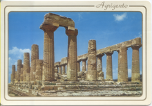 Carica l&#39;immagine nel visualizzatore di Gallery, Cartolina Sicilia Pittoresca Agrigento Tempio di Giunone (1) Garami