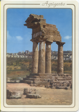 Carica l&#39;immagine nel visualizzatore di Gallery, Cartolina Sicilia Pittoresca Agrigento Tempio dei Dioscuri (2) Garami