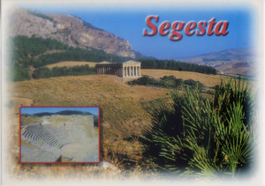 Cartolina di Segesta il Tempio Dorico e il Teatro - Kina Italia