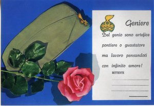 Cartolina Militare Geniere ( con versi amorosi ) (243/4) Rotalcolor Milano