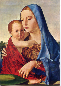 Cartolina Madonna e Bambino-Antonello da Messina (2/8900/03) Garami Milano