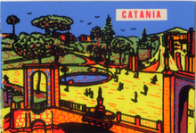 Carica l&#39;immagine nel visualizzatore di Gallery, Cartolina Vellutata Catania Villa Bellini-Aliprandi Editore Anni &#39;60