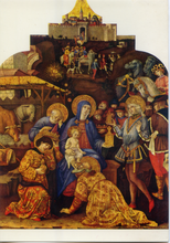 Carica l&#39;immagine nel visualizzatore di Gallery, Cartolina L&#39;Adorazione dei Magi-Benvenuto di Giovanni (2/8909/15) Garami Milano
