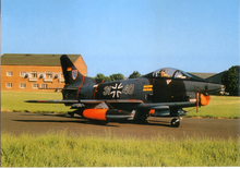 Carica l&#39;immagine nel visualizzatore di Gallery, Cartolina Aereo Militare Tedesco Luftwaffe Fiat G.91 Cacciabombardiere-ricognitore (645/F) Kina Italia 645/F