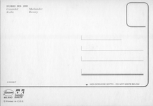Carica l&#39;immagine nel visualizzatore di Gallery, Cartolina Ford RS 200 (Rally) [Kalle Grundel e Benny Melander](F) Garami