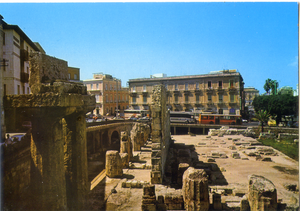 Cartolina Siracusa Tempio di Apollo (36/132) Edizione Marchione
