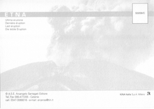 Carica l&#39;immagine nel visualizzatore di Gallery, Cartolina Etna in Eruzione &quot;Ultima Eruzione&quot; (50206/C) Kina Italia