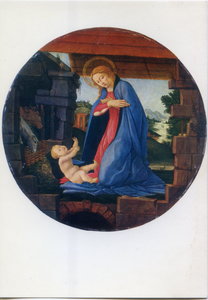 Cartolina La Vergine che adora il Bambino-Botticelli (2/8917/20) Garami Milano
