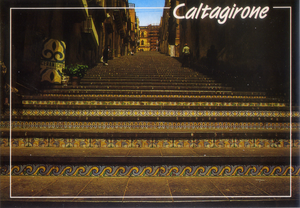 Cartolina Caltagirone-Città della Ceramica-Scala S.M. del Monte (33212/F) Kina