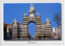 Carica l&#39;immagine nel visualizzatore di Gallery, Cartolina Catania Porta Garibaldi [53676] Kina Italia