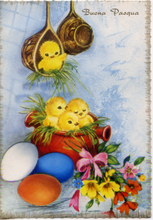 Carica l&#39;immagine nel visualizzatore di Gallery, Cartolina Buona Pasqua Saemec S/237[3] - Pulcini