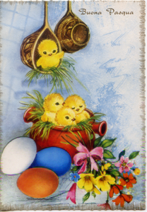 Cartolina Buona Pasqua Saemec S/237[3] - Pulcini