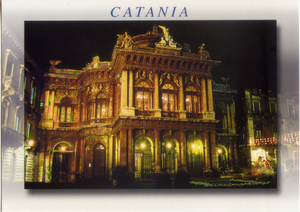 Cartolina Catania Teatro Massimo / V. Bellini [55810] Kina Italia