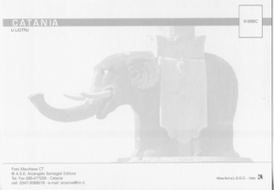 Cartolina Catania "U Liotru"(L'Elefante) [51669/C] Kina Italia