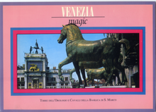 Carica l&#39;immagine nel visualizzatore di Gallery, Cartolina Venezia magic- Torre dell&#39;Orologio e Cavalli della Basilica di S.Marco