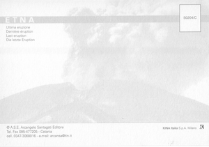 Cartolina Etna in Eruzione (50204/C) Kina Italia