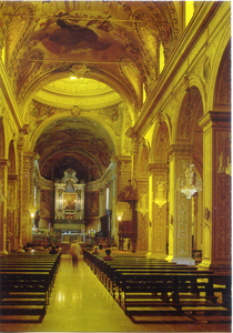 Cartolina Acireale La Cattedrale [Interno] (24844) Kina Italia Anni '80