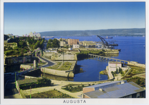 Cartolina Augusta Panorama del Porto [54663] Kina Italia