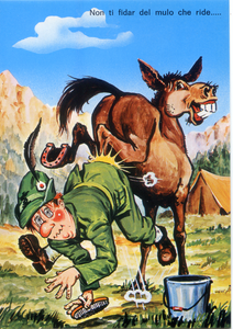 Cartolina Militare Umoristica sugli Alpini (F/540) Kina Italia (5)