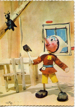 Carica l&#39;immagine nel visualizzatore di Gallery, Cartolina Pinocchio con Grillo Parlante - Edizioni Del Colombo - Anni &#39;60
