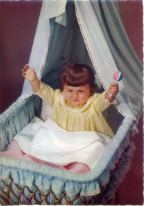 Cartolina Bimba con Sonaglino in Culla Postcard Baby Cecami 808 (8)
