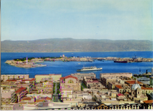 Carica l&#39;immagine nel visualizzatore di Gallery, Cartolina Messina [Panorama del Porto] - Continental S.r.l.