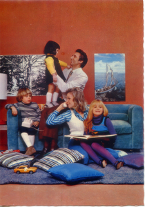 Cartolina Famiglia Anni 60/70 Postcard Family 60s/70s (2) Cecami [935]
