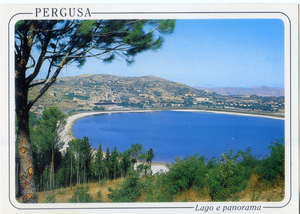 Cartolina Enna Pergusa Lago e Panorama ( 157 ) Italcards