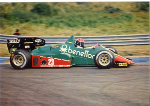 Cartolina Auto Formula 1-Euroracing Alfa Romeo n°23 (F/637) Kina Italia Anni '80