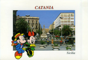 Cartolina Walt Disney Catania Piazza Stesicoro 12 x 17
