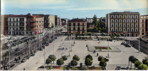Cartolina di Catania Piazza Verga e Corso Italia - Ed. Stefano Vitrò Anni '50/60