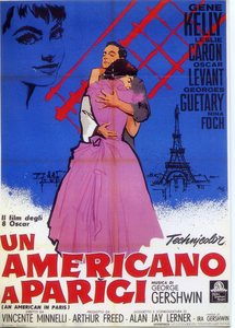 Cartolina Silvano Campeggi-Manifesto per il Film: Un Americano a Parigi