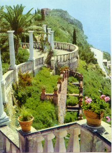 Cartolina Taormina Giardini sulle Rocce (017/29) Continental S.r.l. anni '60