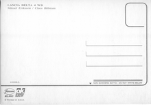 Carica l&#39;immagine nel visualizzatore di Gallery, Cartolina Lancia Delta 4WD (Rally) [Mikael Eriksson e Claes Billstam](A) Garami