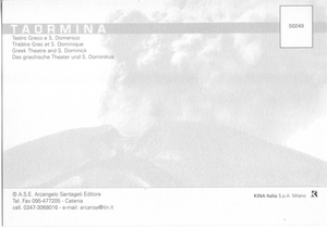 Cartolina Taormina Teatro Greco e S.Domenico con veduta Etna (50249) Kina Italia