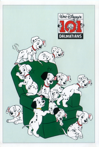 Cartolina Walt Disney La Carica dei 101 "Dalmatians" 12 x 17