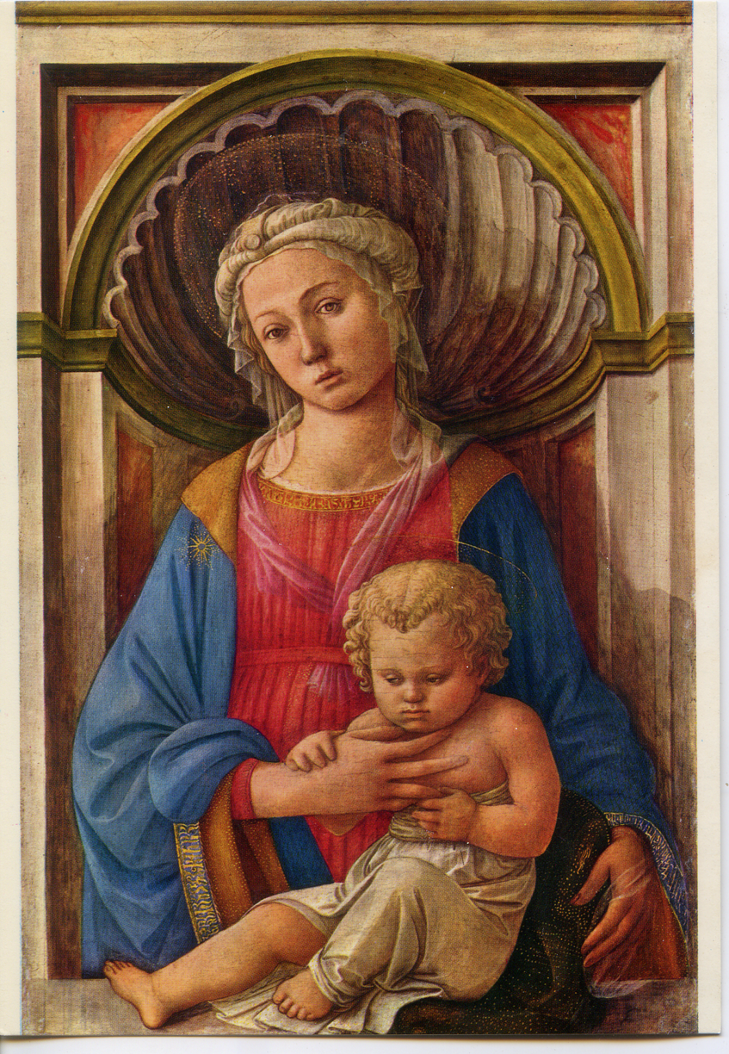 Cartolina Madonna e Bambino-Fra Filippo Lippi (2/8900/02) Garami Milano
