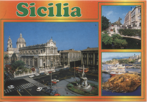 Cartolina Sicilia (33506/F) Catania - Siracusa - Trabia - Kina Italia