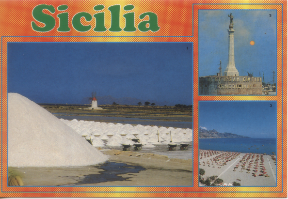 Cartolina Sicilia (33508/F) Trapani - Messina - Giardini Naxos - Kina Italia