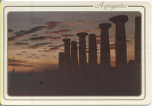 Carica l&#39;immagine nel visualizzatore di Gallery, Cartolina Sicilia Pittoresca Agrigento Tempio di Ercole (3) Garami