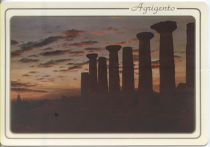 Cartolina Sicilia Pittoresca Agrigento Tempio di Ercole (3) Garami
