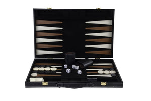 Set Backgammon 18" colore nero/marrone/avorio
