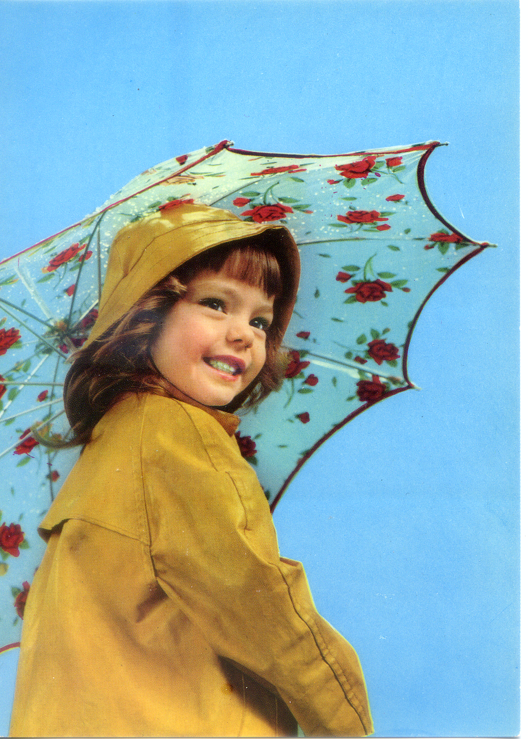 Cartolina Bambina con Ombrello - Rotalcolor Rotalfoto Milano R.104/bis (4)