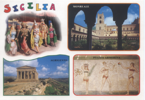 Cartolina Sicilia Paladini-Agrigento-Monreale-Piazza Armerina (509)