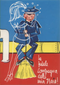Cartolina Militare Umoristica "La fedele compagnia della mia Naia" (515/5) Continental S.r.l.